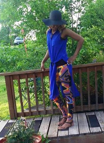 Gia wearing Girl With Kaleidoscope Eyes Leggings